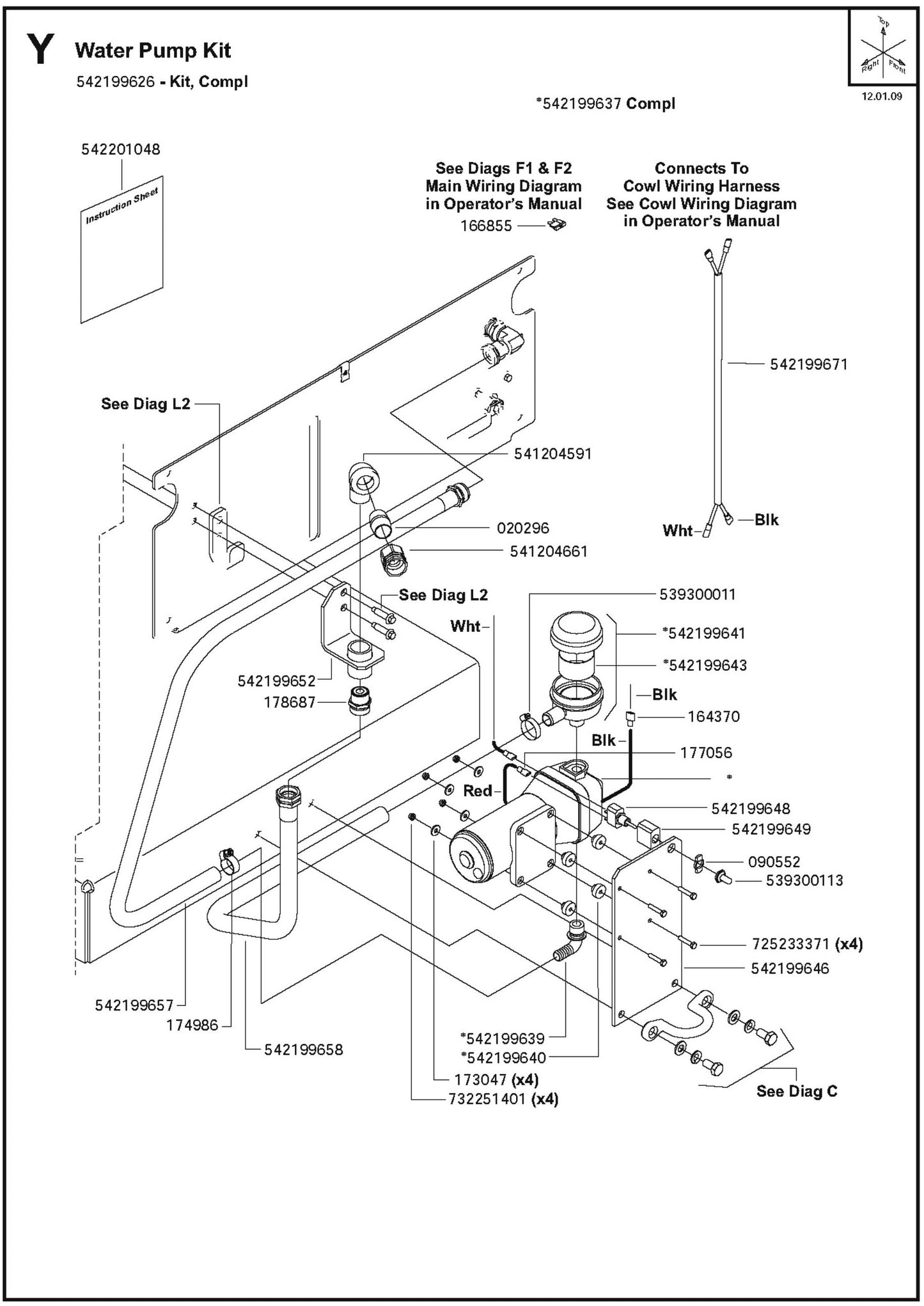 Water Pump Kit Parts For FS6800 D by Husqvarna