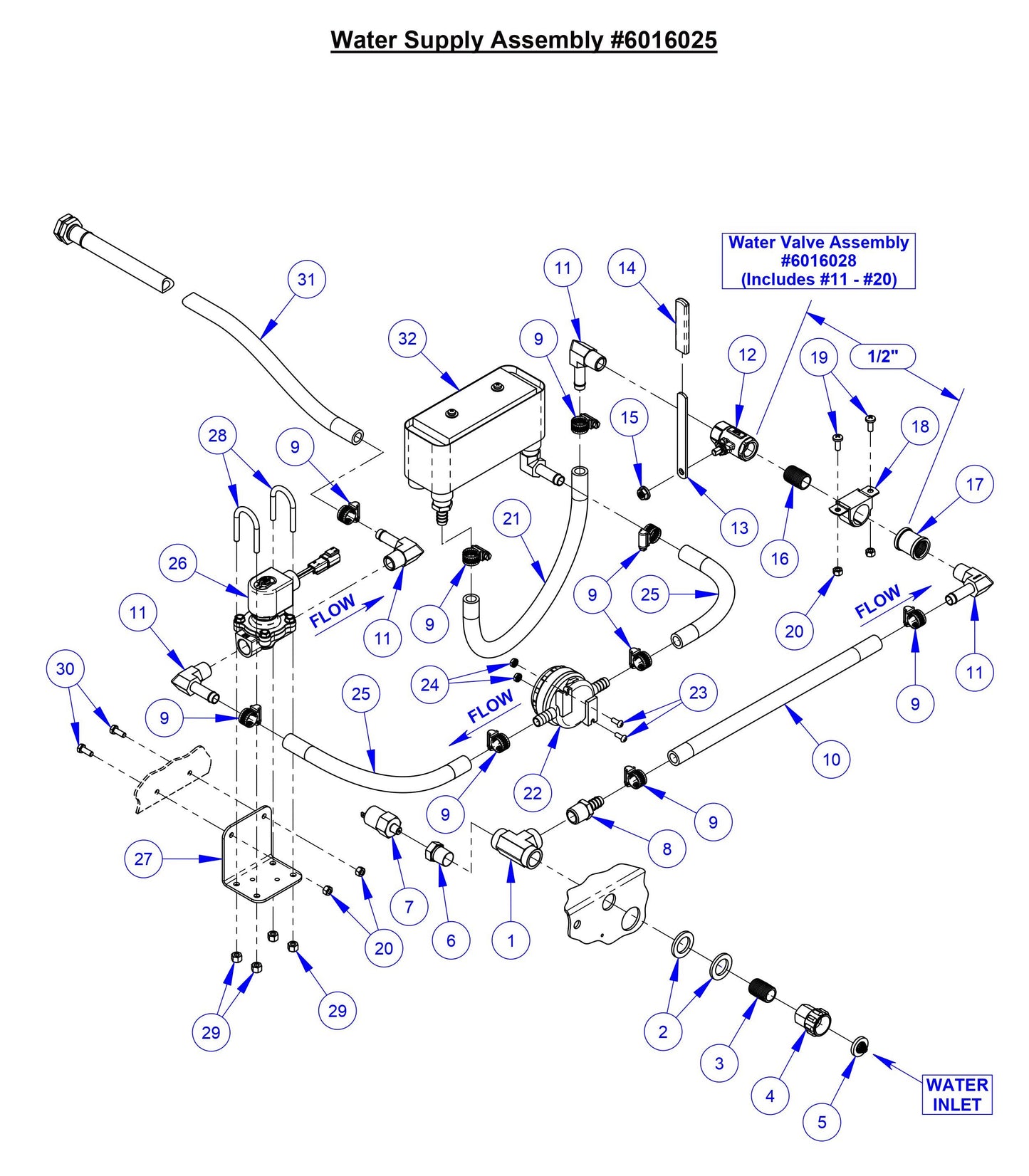 CC9074DK Water Supply Assembly