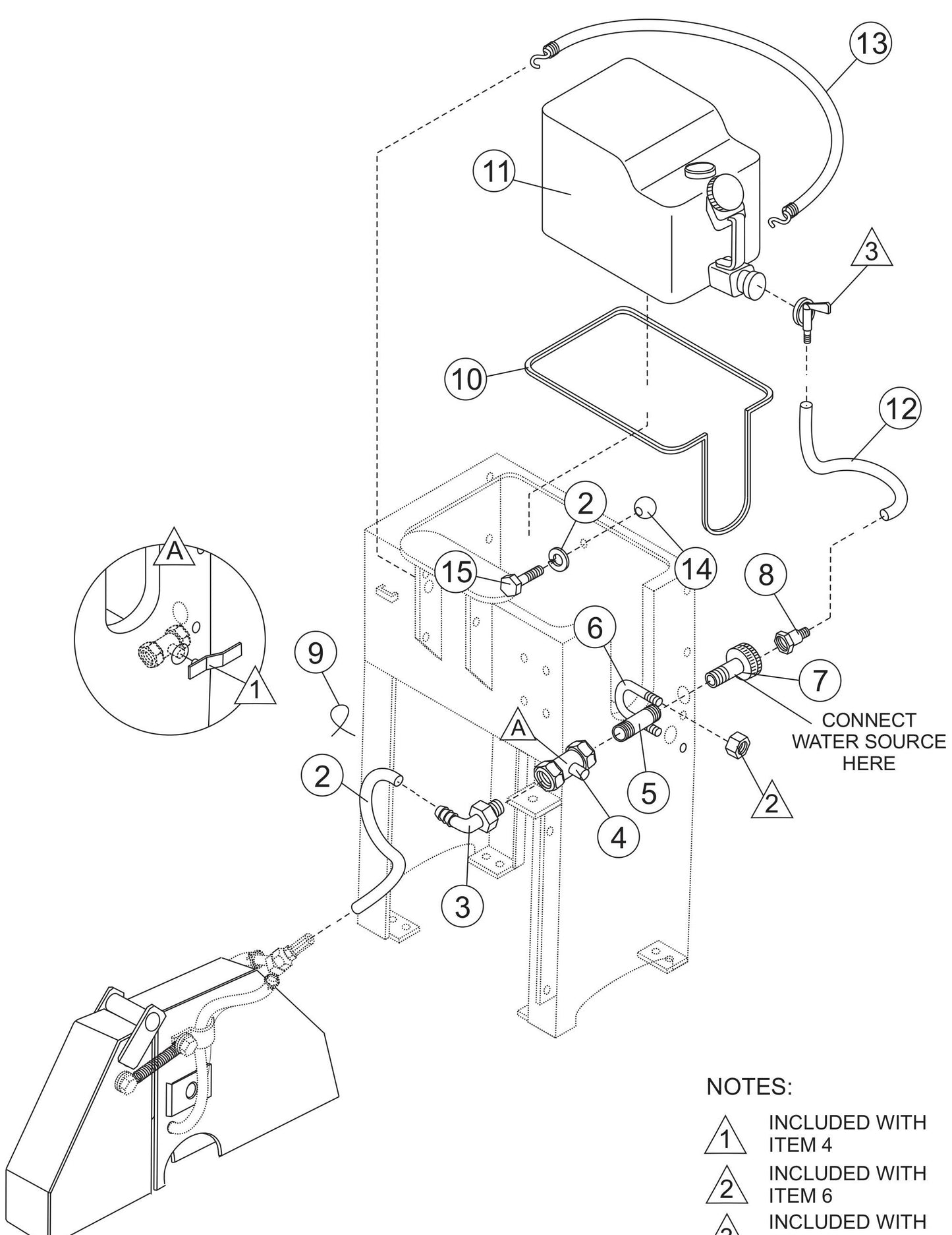 Water System Assembly Parts For SP2 13H20A SP2 S20H20A By Multiquip