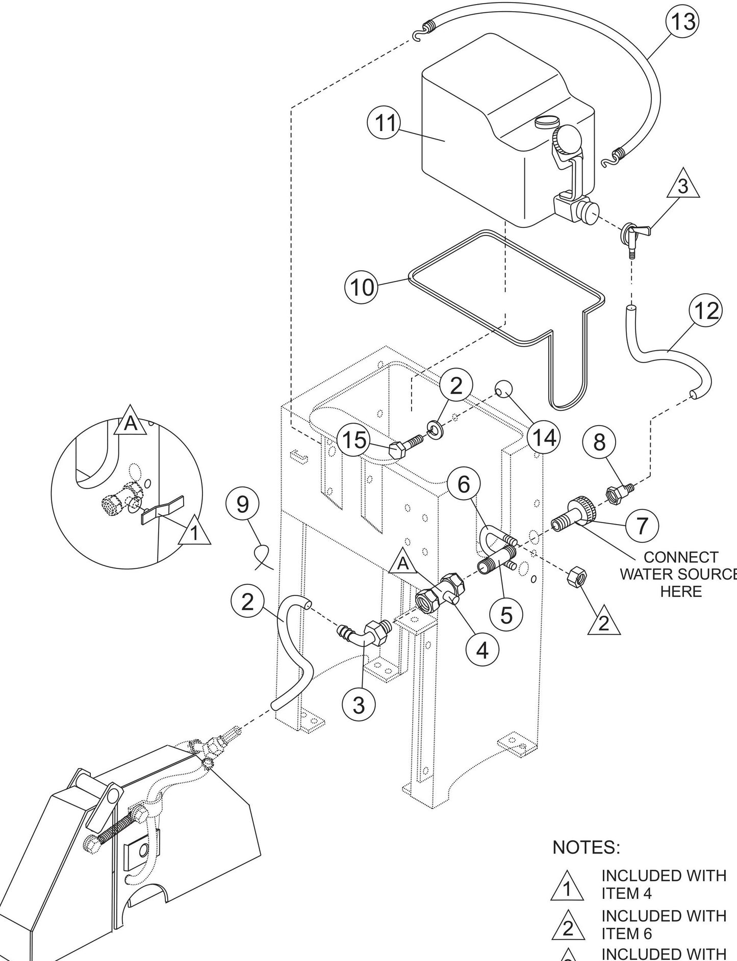Water System Assembly Parts For SP2 CE13H20 SCE13H20 SCE20H20 By Multiquip