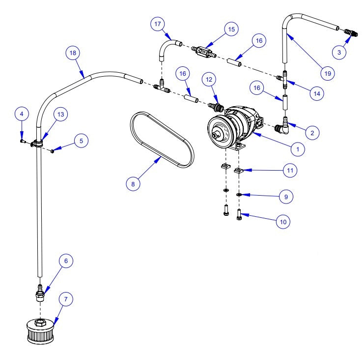 CC800M Water Pump Assembly Parts - Gas Engine