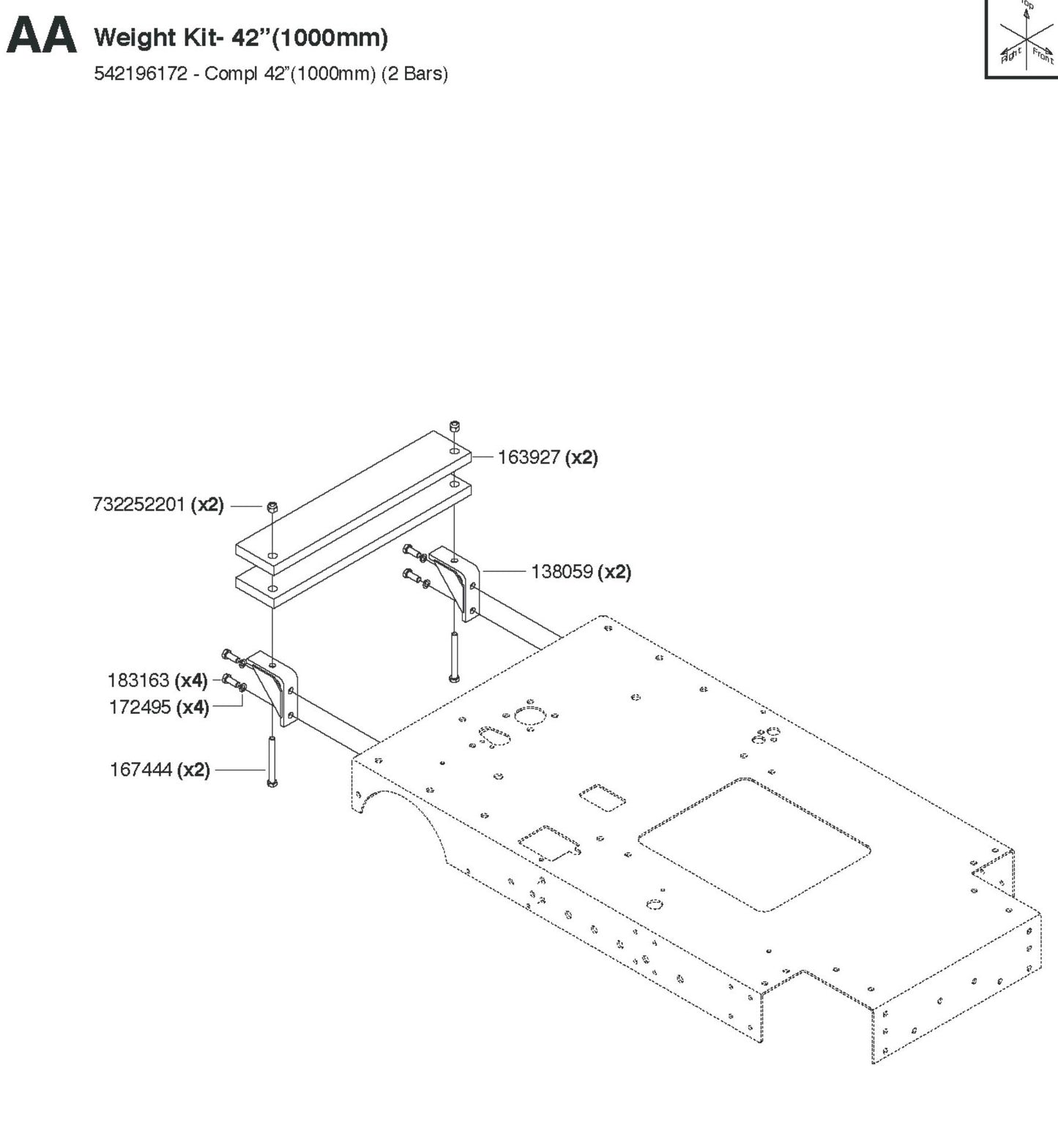 Water Kit - 42" (1000mm) Parts for FS6800 D By Husqvarna