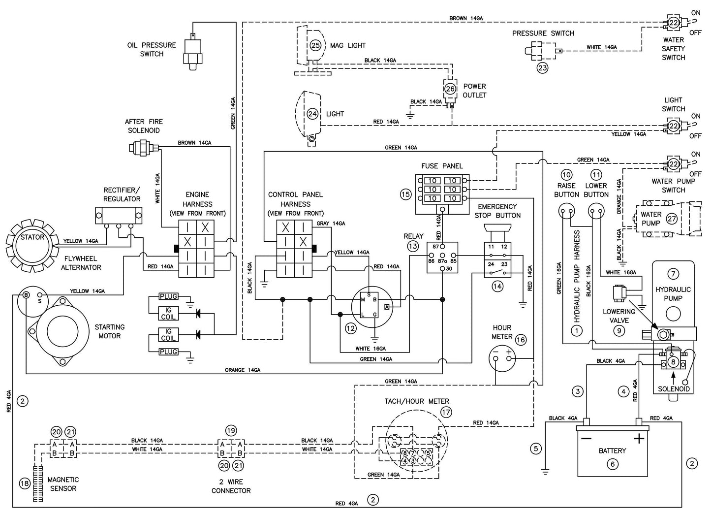 CC3500J Wiring Diagram 35 HP Brlggs-Vanguard Parts