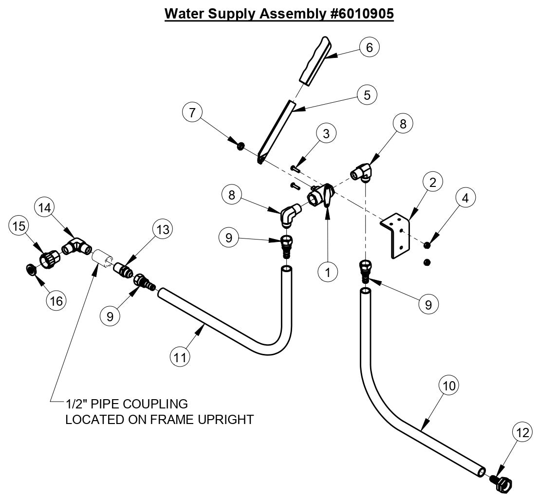 CC6160D Water Supply Assembly