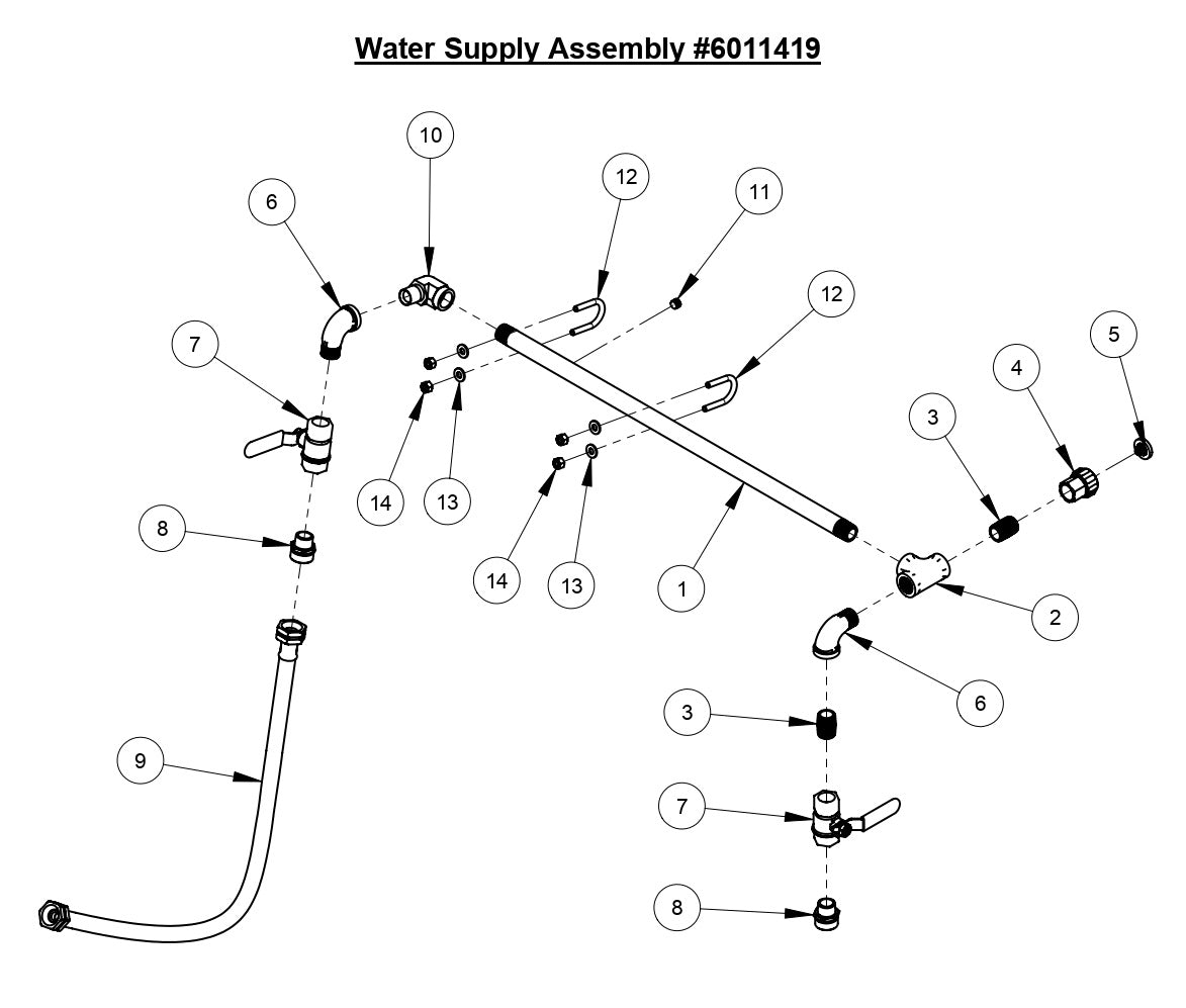 CC3500J Water Supply Assembly