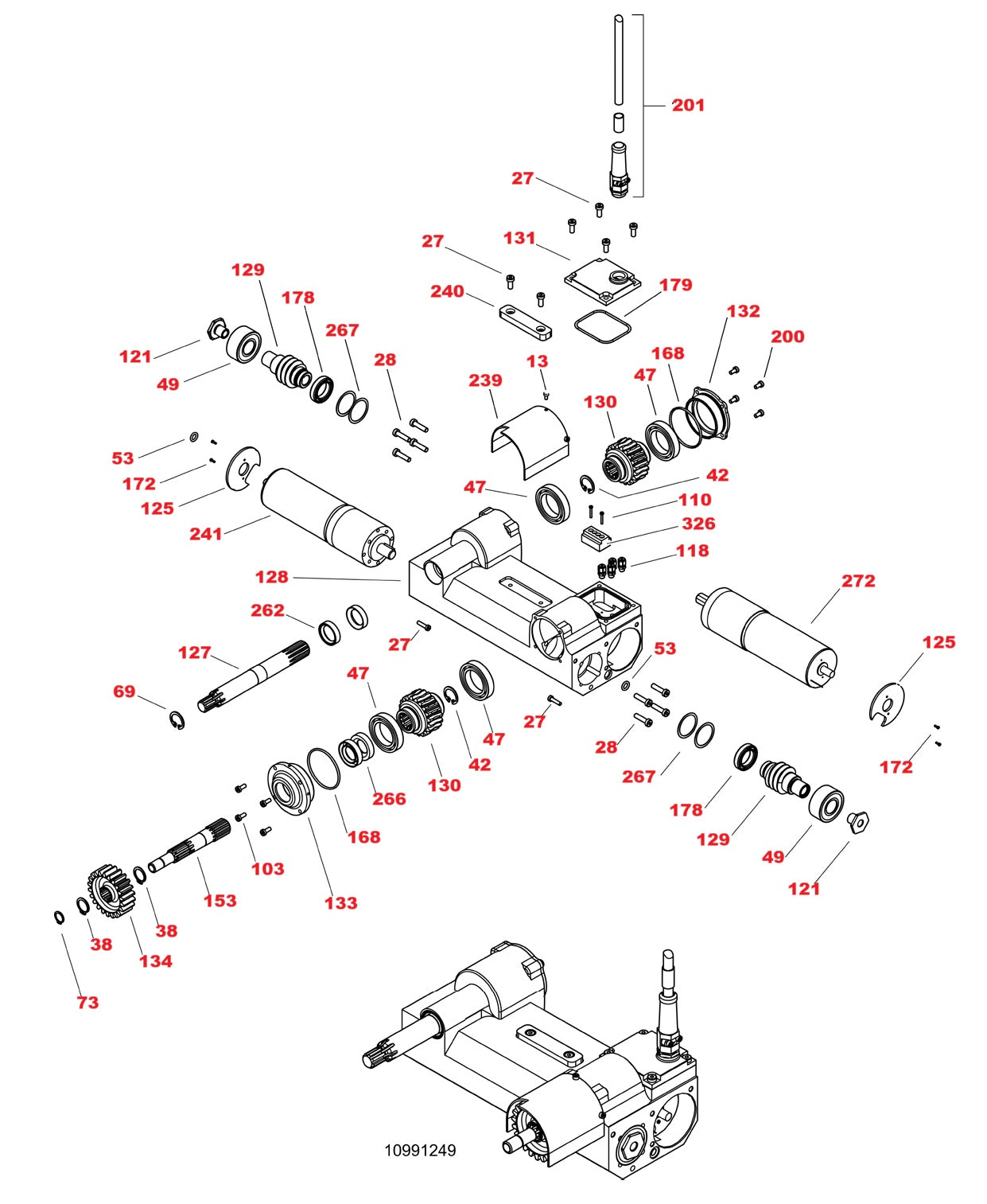 WSE2226 High-Cycle Wall Saw Assembly-3 Parts