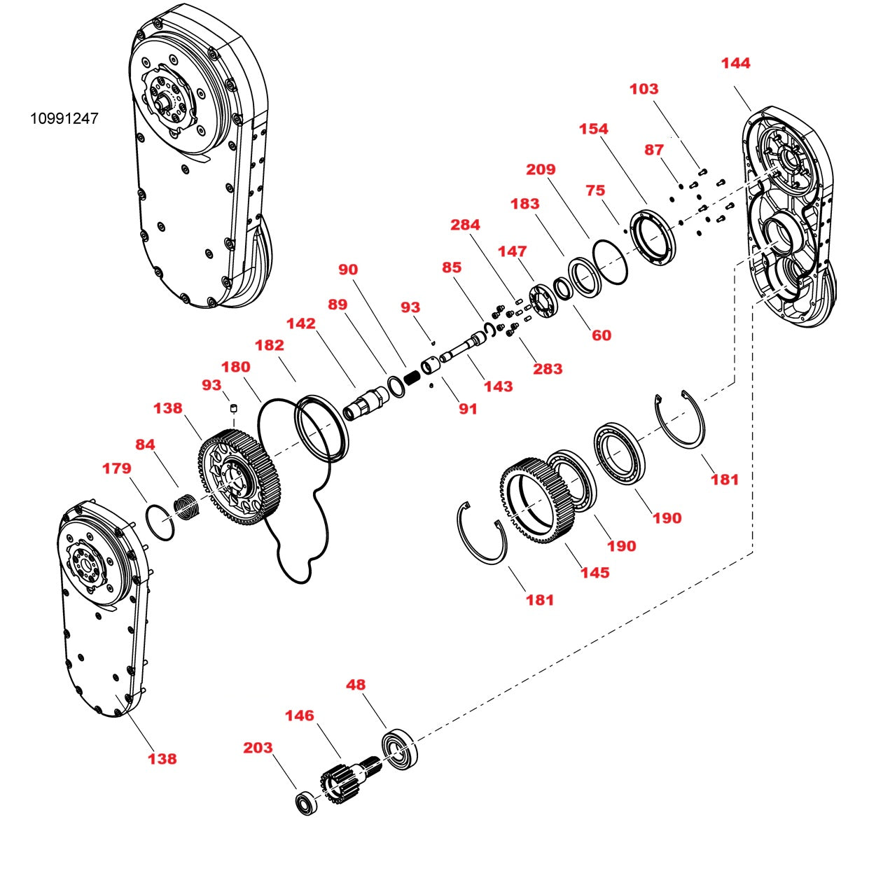 WSE2226 High-Cycle Wall Saw Assembly-7 Parts