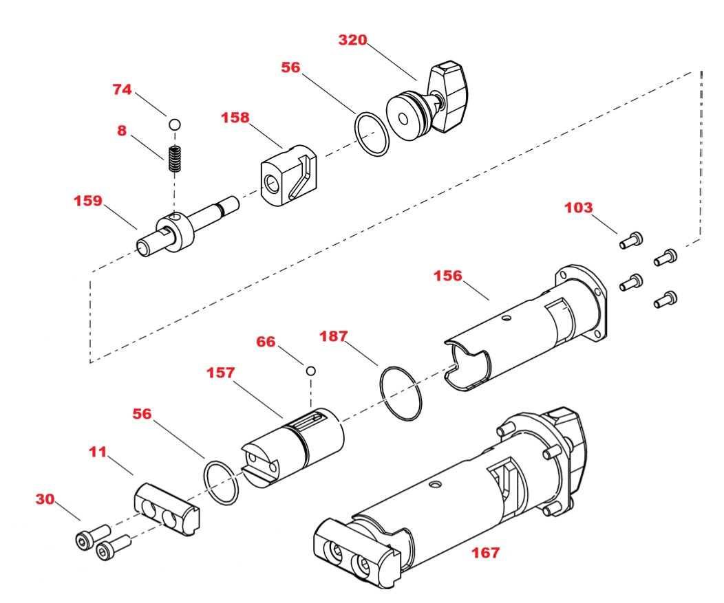 WSE2226 High-Cycle Wall Saw Assembly-11 Parts