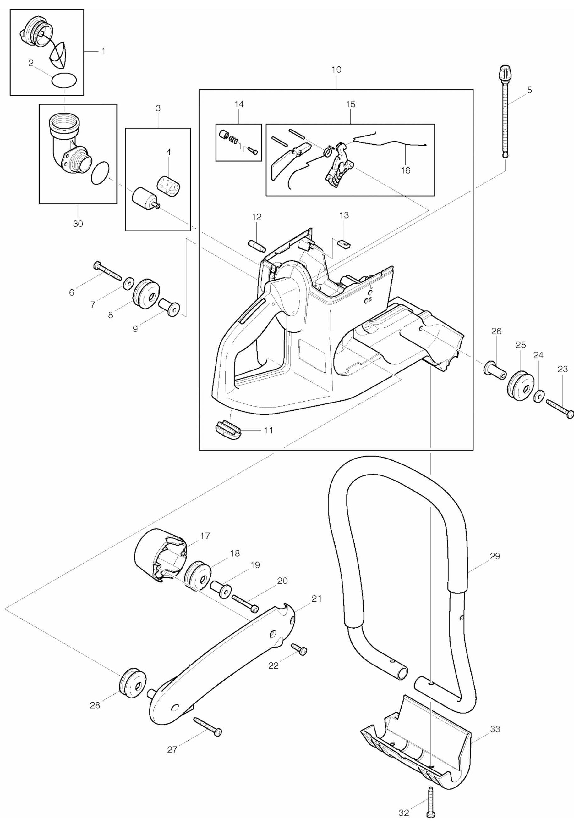 DPC7300, DPC7301 Cutter Assembly parts 1 BY Makita