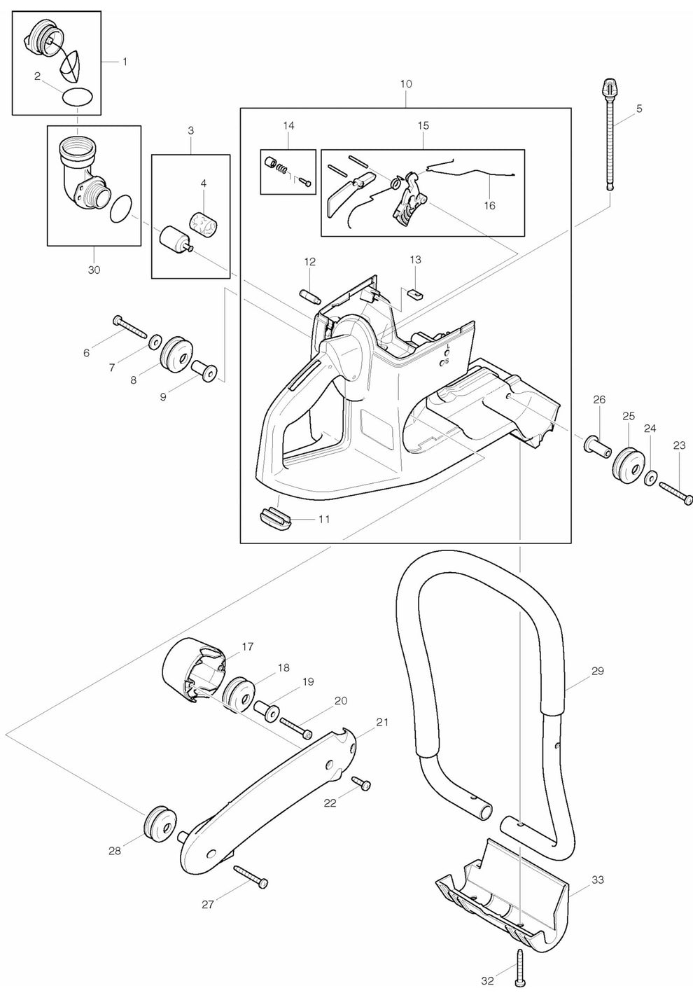 DPC7300, DPC7301 Cutter Assembly parts 1 BY Makita