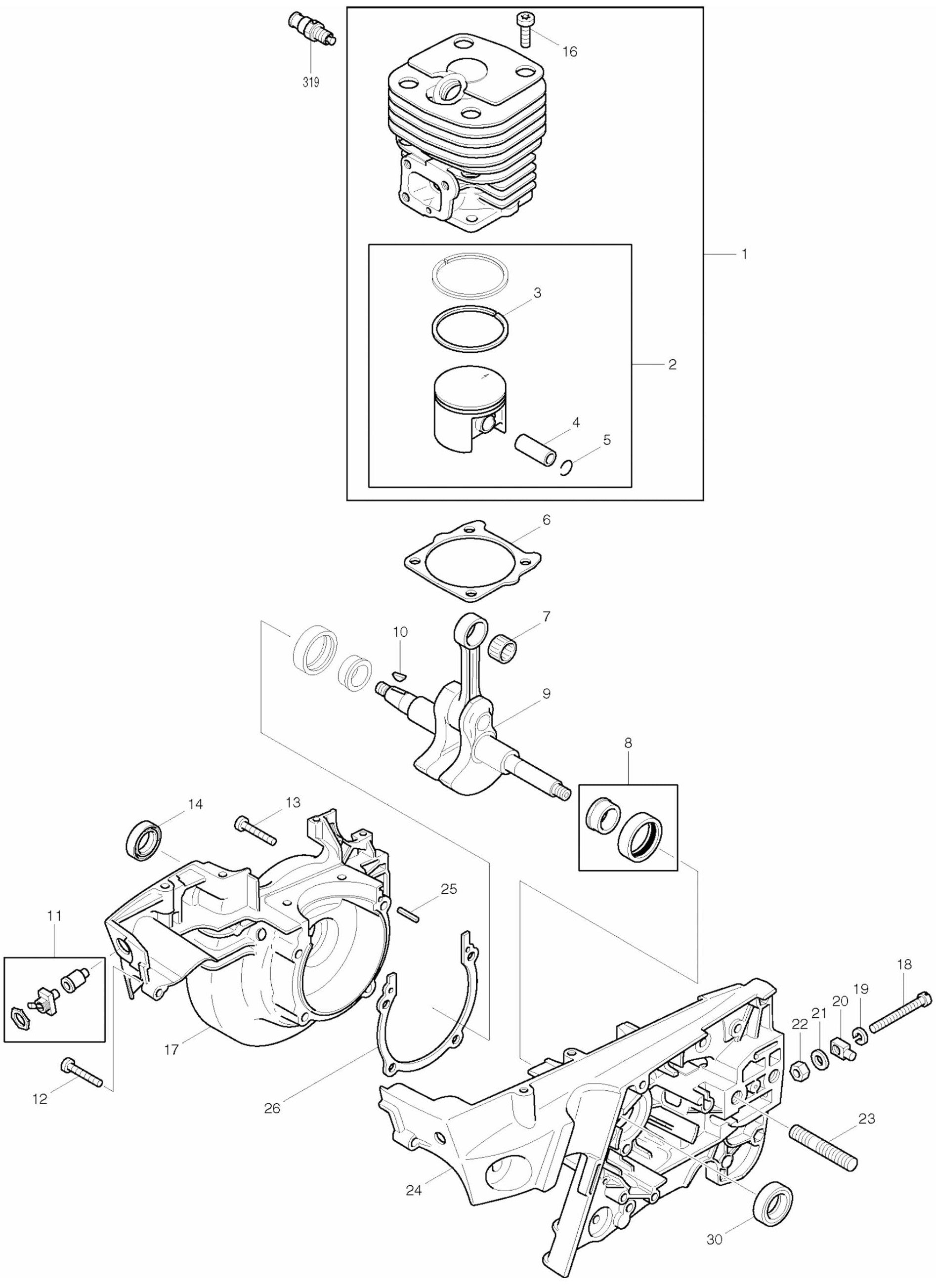 DPC9500, DPC9501 Cutter Assembly parts By Makita