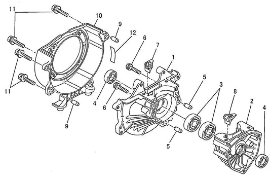 Crankcase Assembly Parts For BCM3310 Gas String Trimmer by Makita
