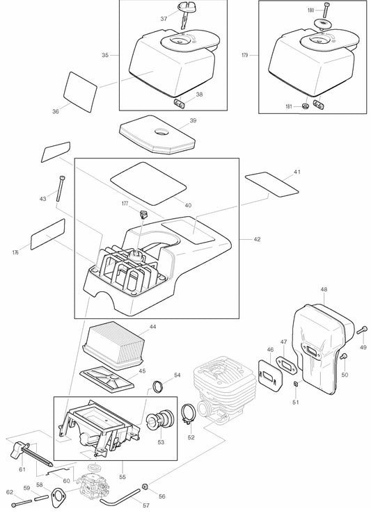 DPC6200 Cutter Assembly parts 2 By Makita