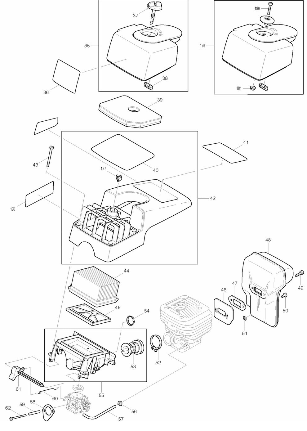 DPC6200 Cutter Assembly parts 2 By Makita