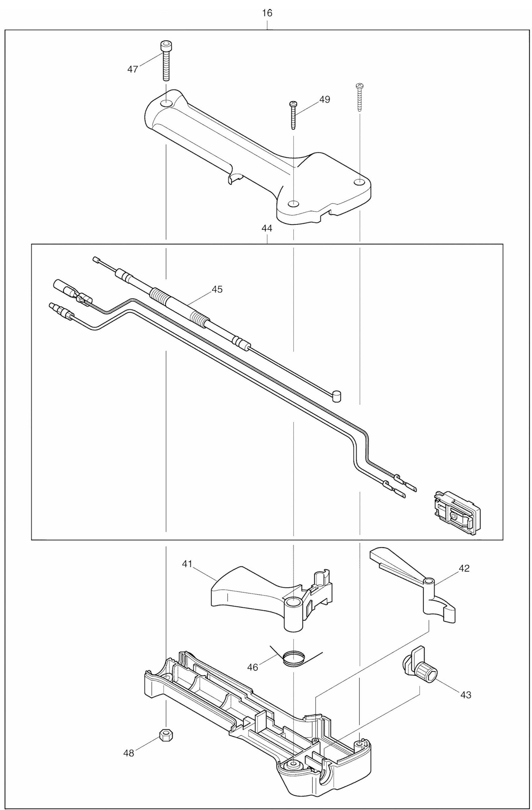 EM4250 Mini 4 Stroke Brush Cutter Assembly Parts 2 by Makita