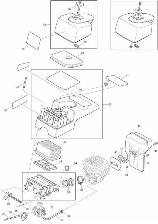 DPC6400 Cutter Assembly part 2 By Makita
