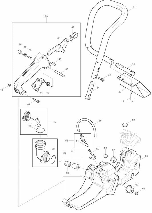 DPC9500, DPC9501 Cutter Assembly part 2 By Makita