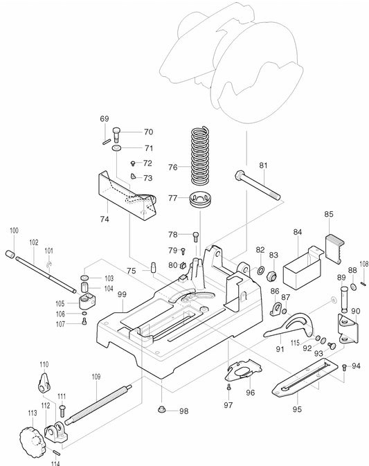 LC1230 Chop Saw Assembly Parts 2 By Makita