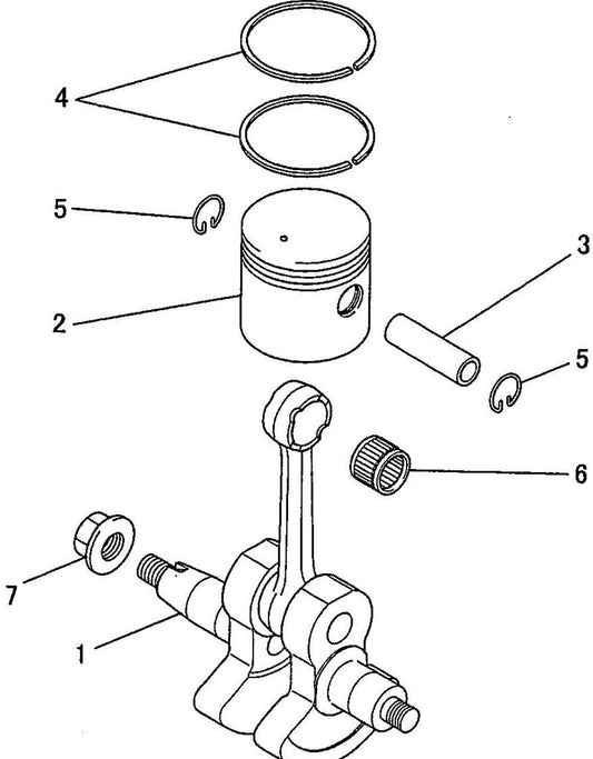 Crankshaft, Piston Assembly Parts For BCM2310 Gas String Trimmer by Makita