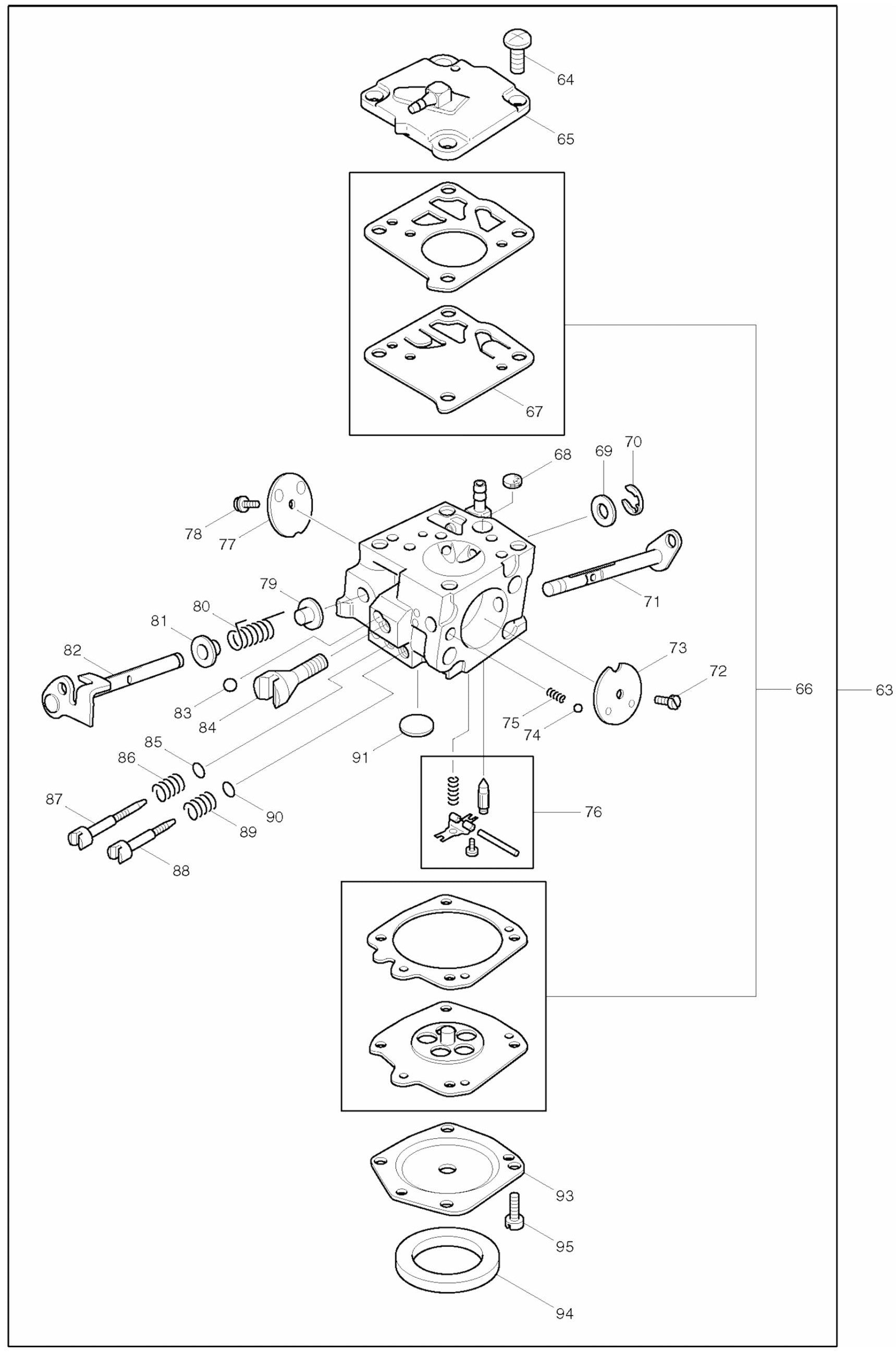 DPC7300, DPC7301 Cutter Assembly parts 3 By Makita