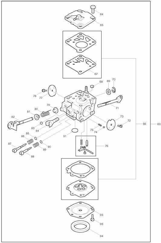 DPC7300, DPC7301 Cutter Assembly parts 3 By Makita