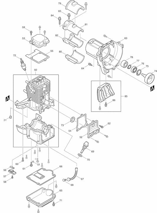 EM4250 Mini 4 Stroke Brush Cutter Assembly Part 3 by Makita