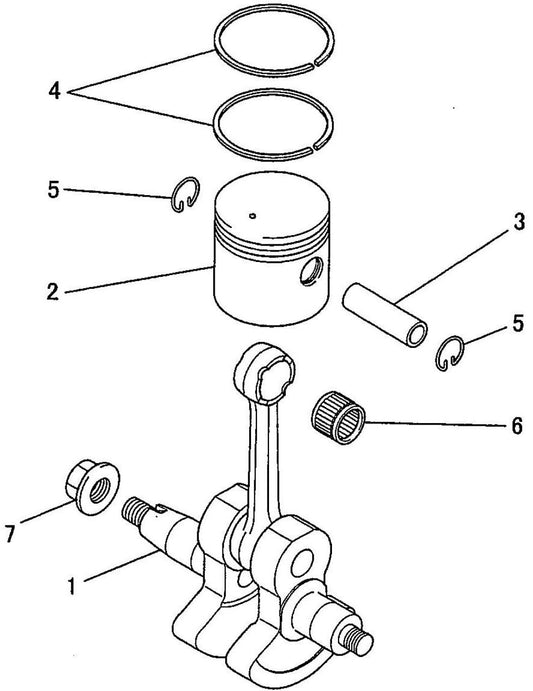 Crankshaft And Piston Assembly Parts For BCM2600 Gas Brush Cutter by Makita