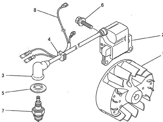 Flywheel, Magneto Assembly Parts For BCM2310 Gas String Trimmer by Makita