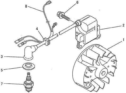 Flywheel And Magneto Assembly Parts For BCM3310 Gas String Trimmer by Makita