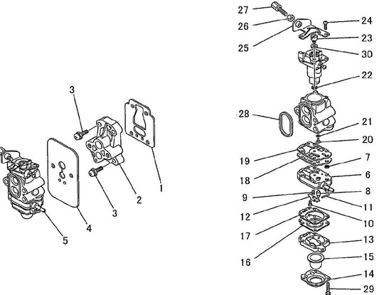 Carburetor Assembly Parts For BCM3310 Gas String Trimmer by Makita