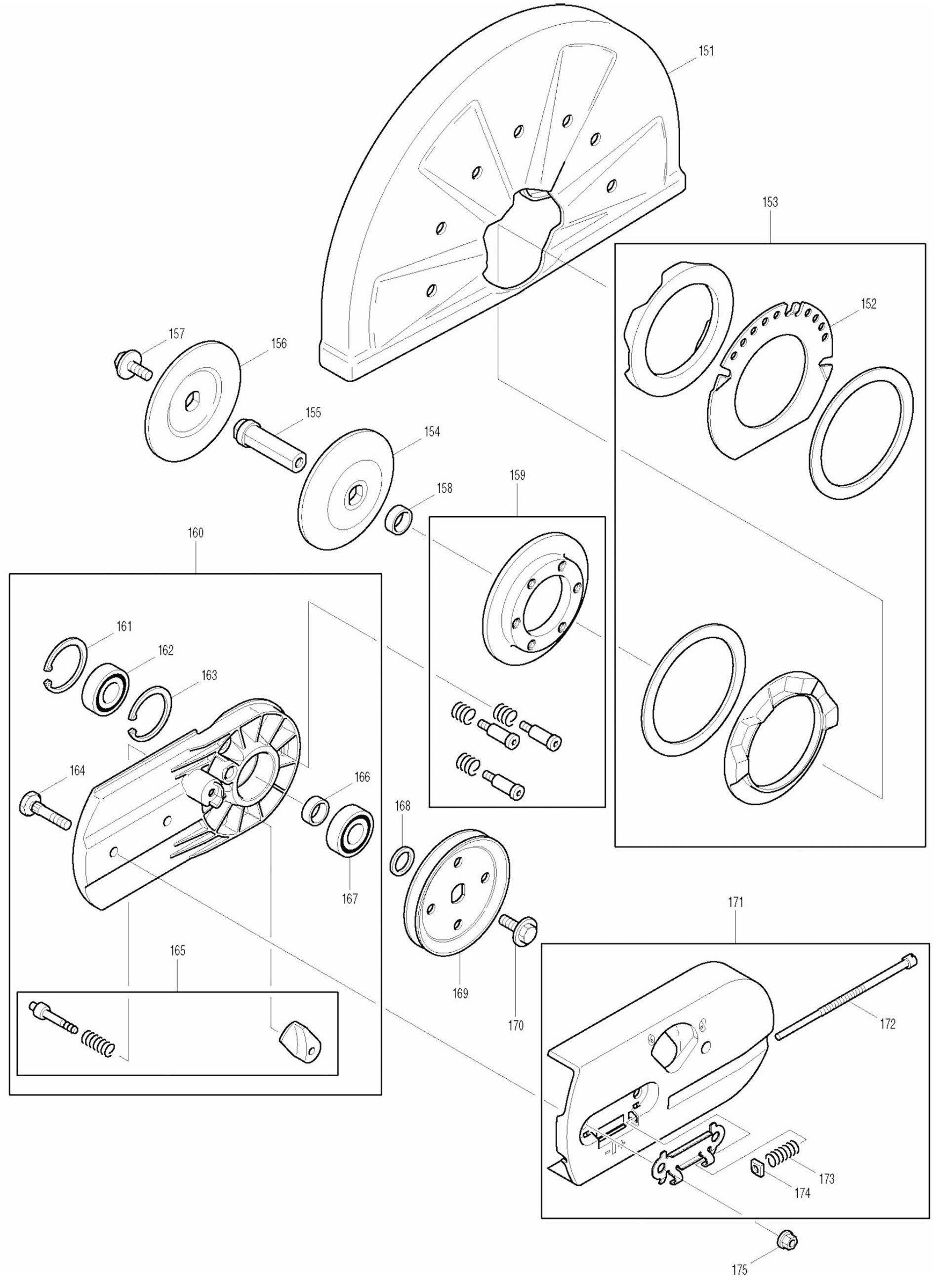 DPC7300, DPC7301 Cutter Assembly parts 6 By Makita