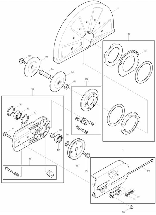DPC7300, DPC7301 Cutter Assembly parts 6 By Makita
