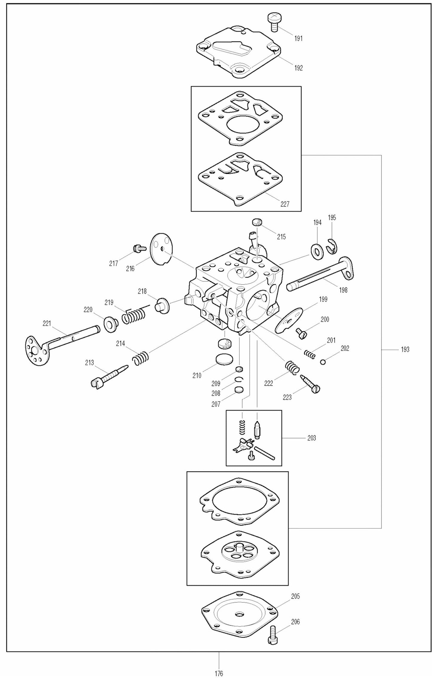 DPC9500, DPC9501 Cutter Assembly parts 6  By Makita
