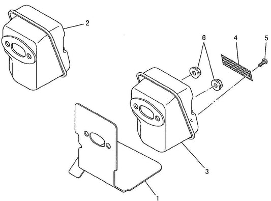 Muffler Assembly Parts For BCM2600 Gas Brush Cutter by Makita