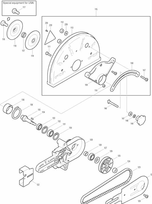 DPC7001 Cutter Assembly parts 7 By Makita