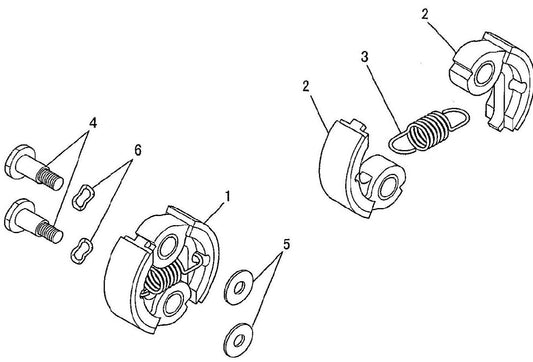 Clutch System Assembly Parts For BCM2310 Gas String Trimmer by Makita