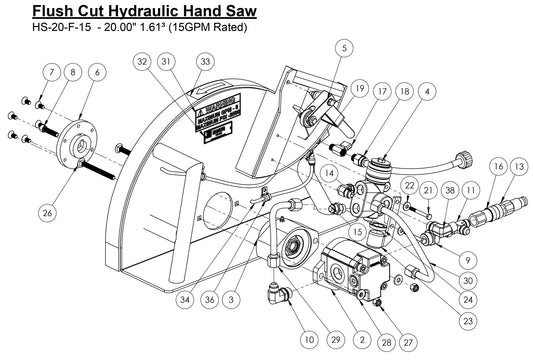 HS-20-F-15 Flush Cut Hydraulic Hand Saw