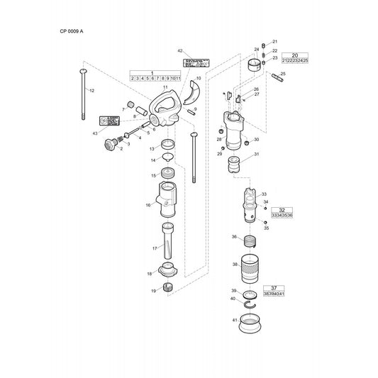 CP 0009 A Rotary Hammer Parts By Chicago Pneumatics