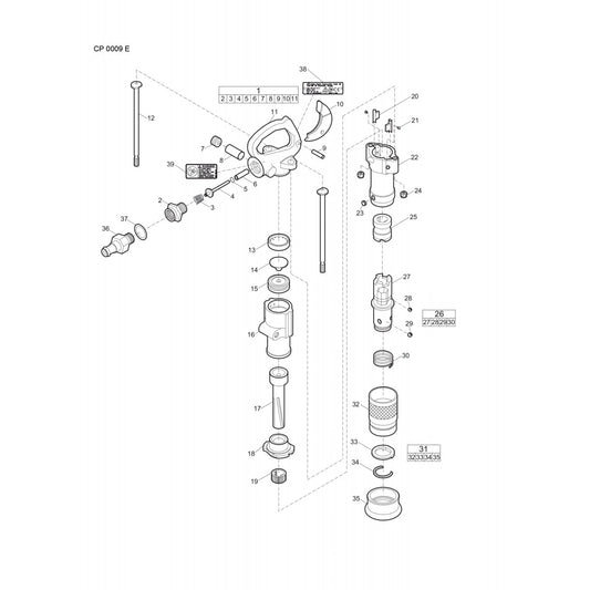 CP 0009 E Rotary Hammer Parts By Chicago Pneumatics