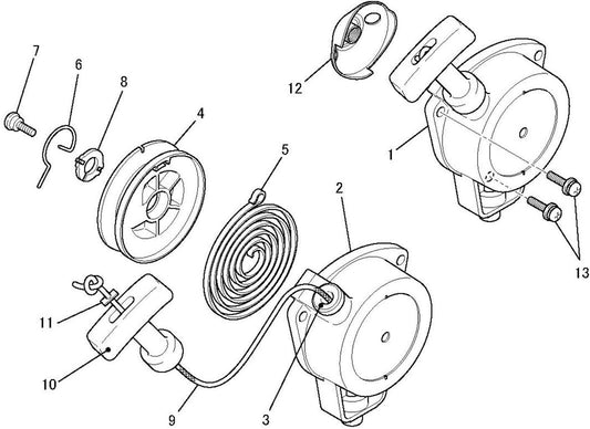 Recoil Starter Assembly Parts For BCM2600 Gas Brush Cutter by Makita