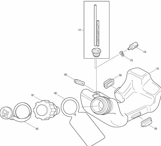 EM4250 Mini 4 Stroke Brush Cutter Assembly Parts 10 by Makita