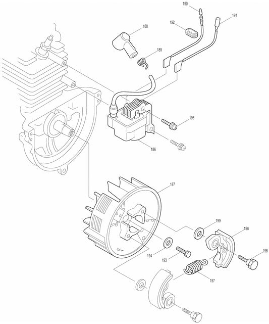 EM4250 Mini 4 Stroke Brush Cutter Assembly Parts 11 by Makita