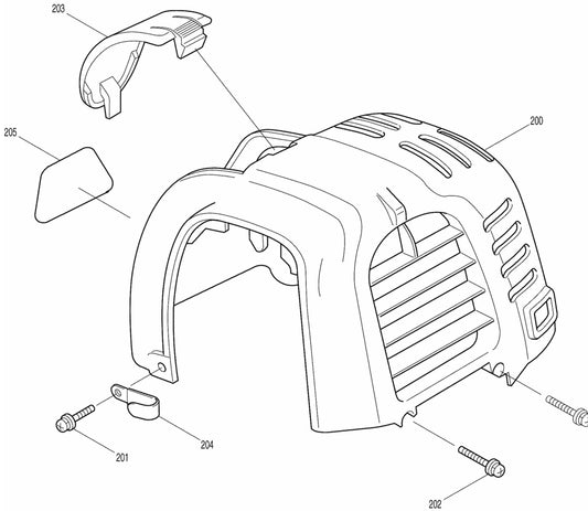 EM4250 Mini 4 Stroke Brush Cutter Assembly Parts 12 by Makita