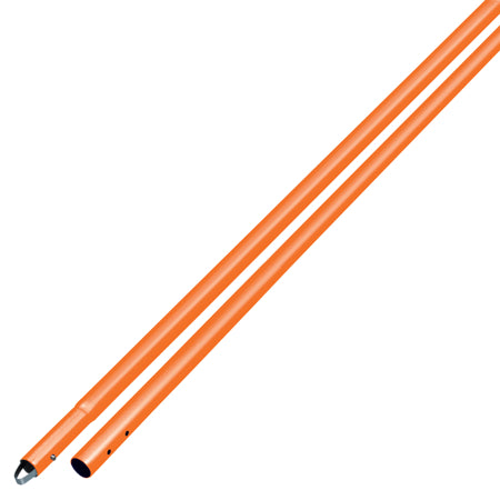 Kraft Tool CC293SO 8' Orange Powder Coated Aluminum Swaged Button Handle - 1-3/4&quot; Diameter