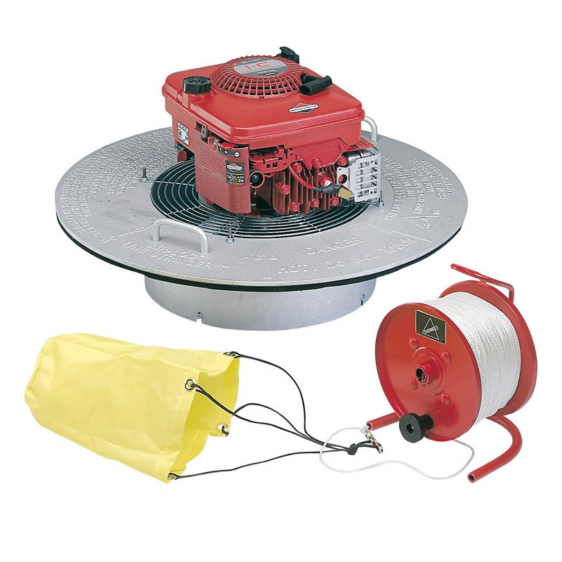 012100 Air-Loc Fan Assembly With Briggs &amp; Stratton Engine, 1000 ft. Nylon Rope And Reel, 6-10 in. Parachute By Cherne