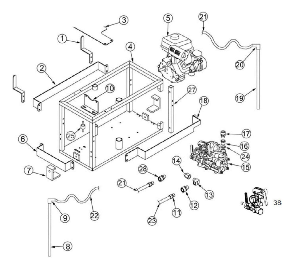 PS9910 Power Sprayers Assembly-2 Parts By Allen Engineering