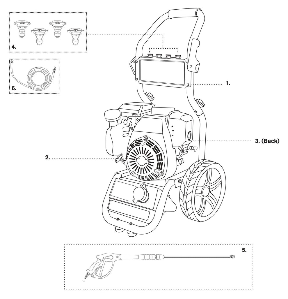 BE BE316HA Pressure Washer Assembly-1 Parts by BE Power Equipment