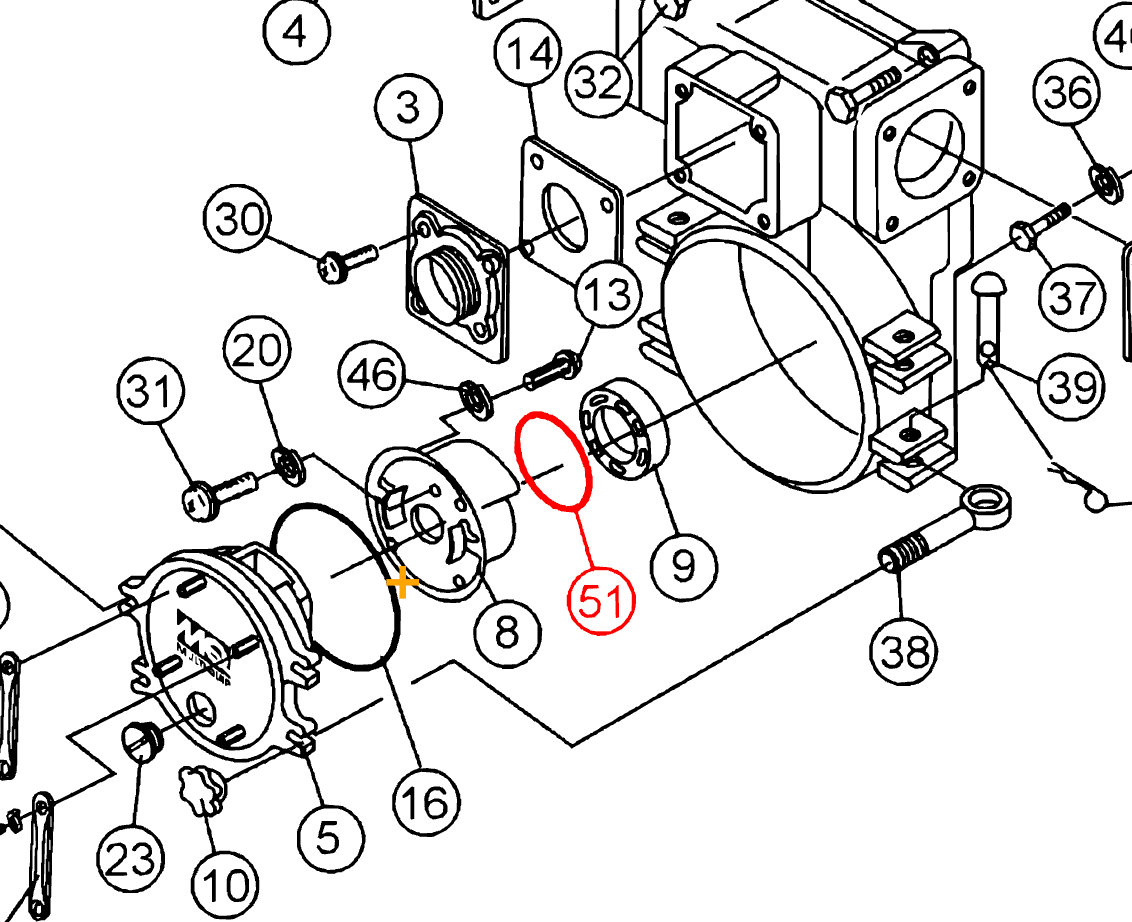 0481572500 O Ring for Volute fits QP4TH Trash Pump by Multiquip