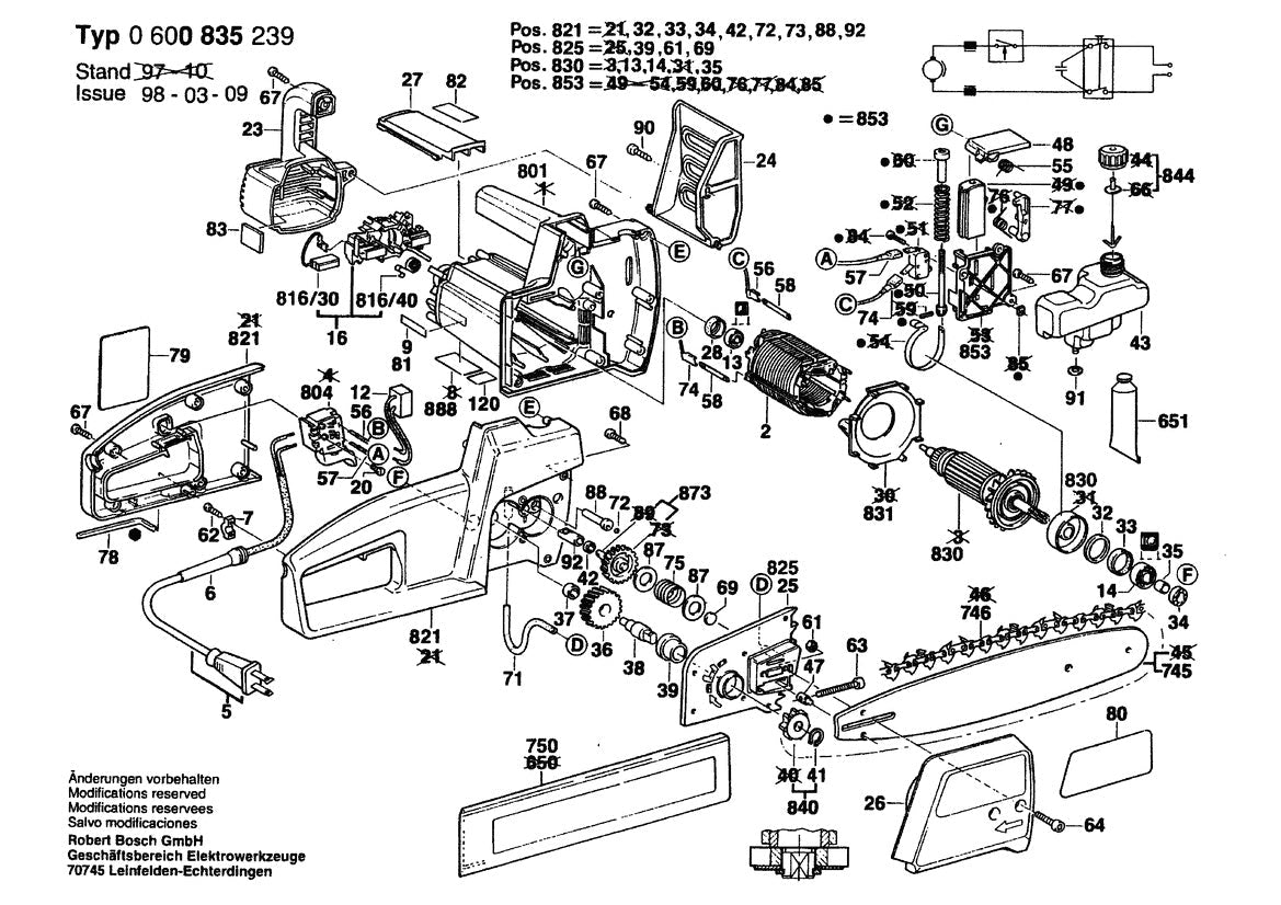 600835239 Bosch Saw Parts Diagram
