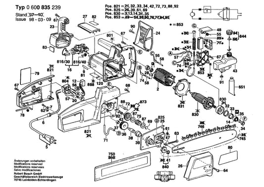 600835239 Bosch Saw Parts Diagram